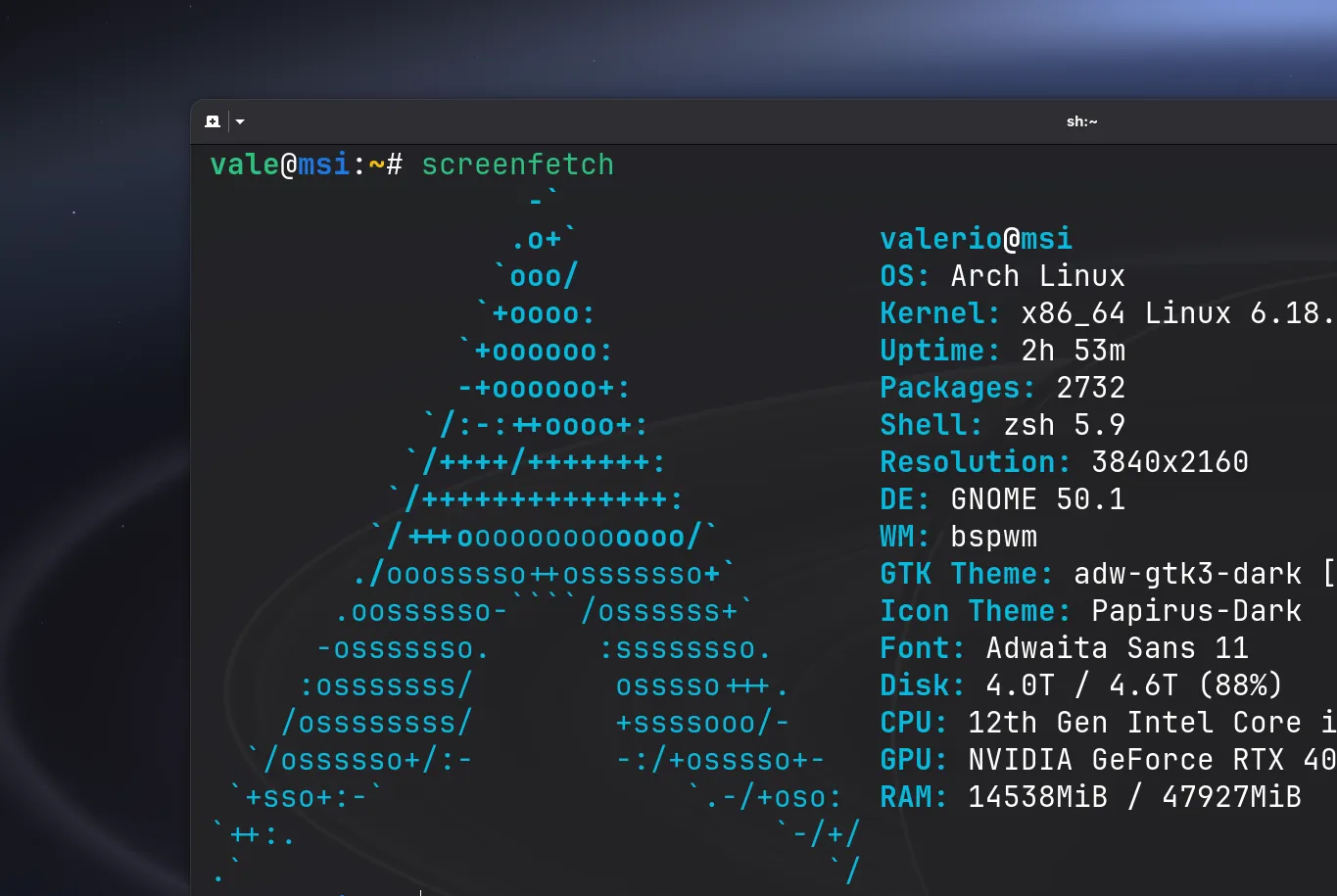 An overview of my command line