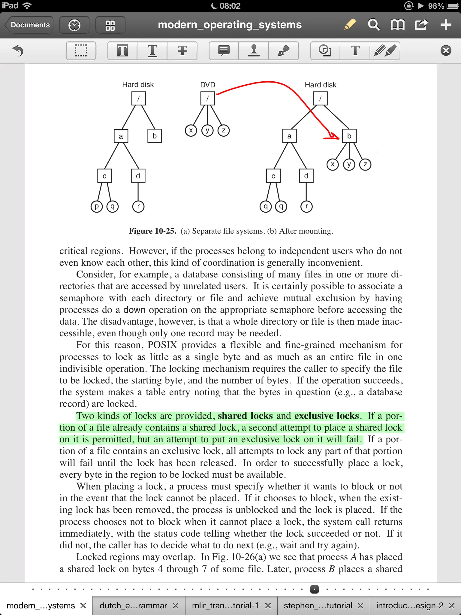 Annotation is possible, with highlighting and with freehand drawing.